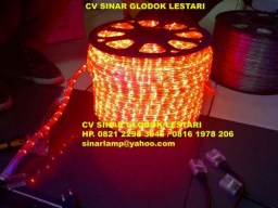  Lampu LED Selang Segi Kotak Merah
